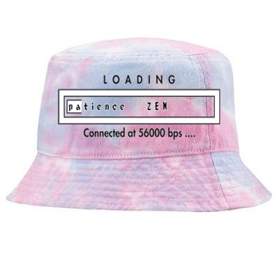 Loading Patience And Zen At 56k Meaningful Gift Tie-Dyed Bucket Hat