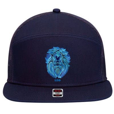 Leo Personality Astrology Zodiac Sign Horoscope Design 7 Panel Mesh Trucker Snapback Hat