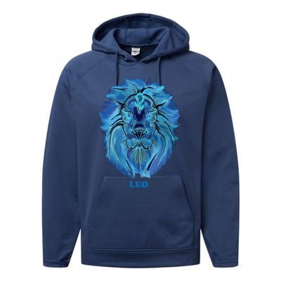 Leo Personality Astrology Zodiac Sign Horoscope Design Performance Fleece Hoodie