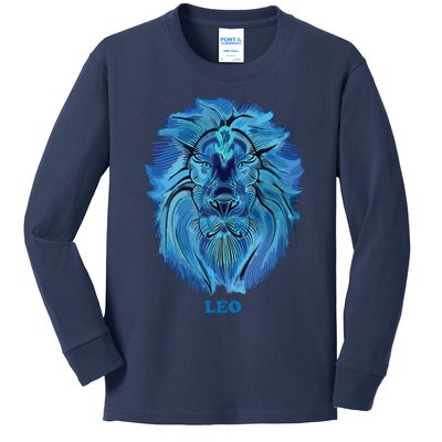 Leo Personality Astrology Zodiac Sign Horoscope Design Kids Long Sleeve Shirt