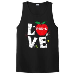 Love Pregiftk Apple Preschool Teachers Students Back To School Gift PosiCharge Competitor Tank