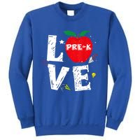 Love Pregiftk Apple Preschool Teachers Students Back To School Gift Sweatshirt