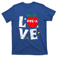 Love Pregiftk Apple Preschool Teachers Students Back To School Gift T-Shirt