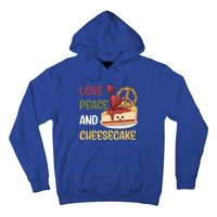 Love Peace And Cheesecake Day Cute Cheese Cake Dessert Gift Hoodie