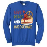 Love Peace And Cheesecake Day Cute Cheese Cake Dessert Gift Sweatshirt