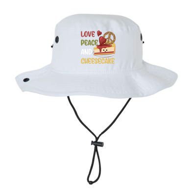 Love Peace And Cheesecake Day Cute Cheese Cake Dessert Gift Legacy Cool Fit Booney Bucket Hat