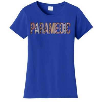 Leopard Paramedic Appreciation Healthcare Workers Gift Women's T-Shirt