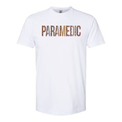 Leopard Paramedic Appreciation Healthcare Workers Gift Softstyle CVC T-Shirt