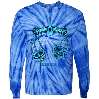 Libra Personality Astrology Zodiac Sign Horoscope Design Gift Tie-Dye Long Sleeve Shirt