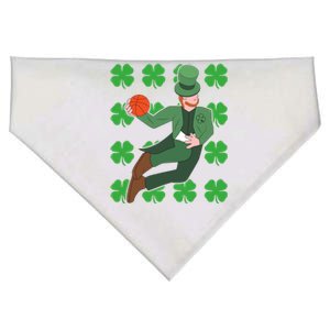 Leprechaun Playing Basketball Funny St Patricks Day Gift USA-Made Doggie Bandana