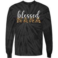 Leopard Print Blessed Nana Cute Cheetah Mother's Day Gift Tie-Dye Long Sleeve Shirt