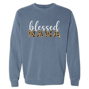 Leopard Print Blessed Nana Cute Cheetah Mother's Day Gift Garment-Dyed Sweatshirt