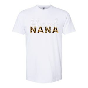 Leopard Print Blessed Nana Cute Cheetah Mother's Day Gift Softstyle CVC T-Shirt