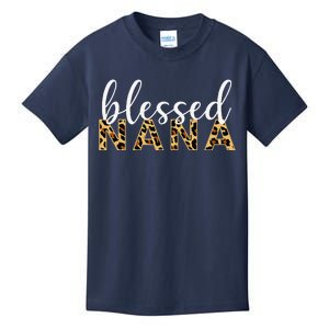 Leopard Print Blessed Nana Cute Cheetah Mother's Day Gift Kids T-Shirt