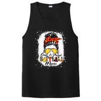 Loud & Proud Bleached Softball Mom Messy Bun Hair Leopard PosiCharge Competitor Tank