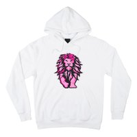 Lion Pink Bandana Breast Cancer Awareness Survivor Warrior Hoodie