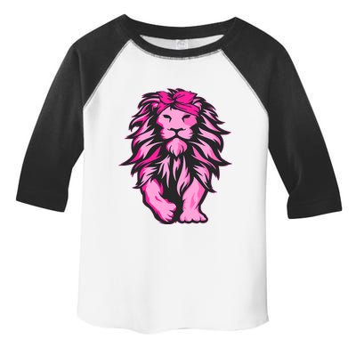 Lion Pink Bandana Breast Cancer Awareness Survivor Warrior Toddler Fine Jersey T-Shirt