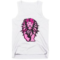 Lion Pink Bandana Breast Cancer Awareness Survivor Warrior Tank Top