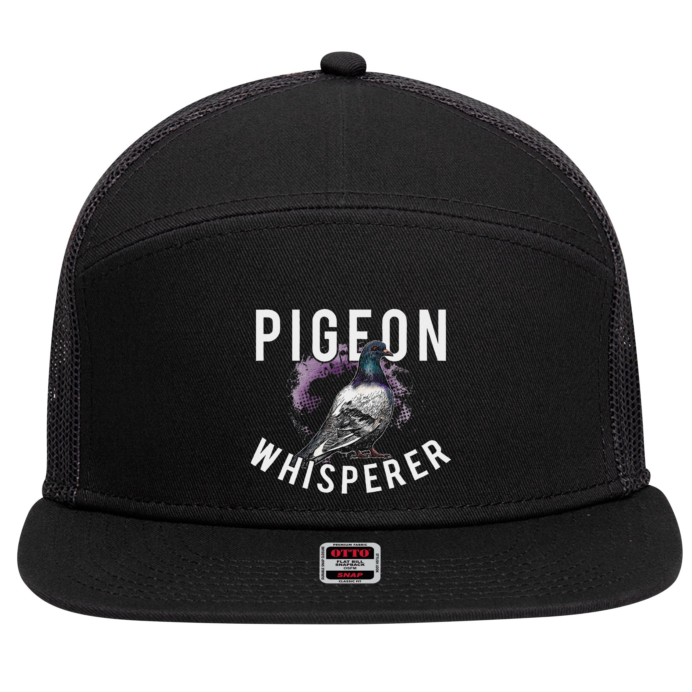 Love Pigeons Bird Lover Pigeon Whisperer 7 Panel Mesh Trucker Snapback Hat