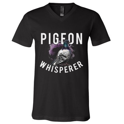 Love Pigeons Bird Lover Pigeon Whisperer V-Neck T-Shirt