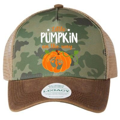 Lil Pumpkin Baby On The Way Pregnancy Announcement Halloween Legacy Tie Dye Trucker Hat