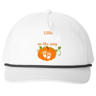 Lil Pumpkin Baby On The Way Pregnancy Announcement Halloween Snapback Five-Panel Rope Hat