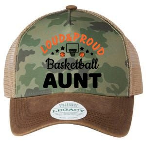 Loud & Proud Basketball Aunt Gift For Basketball Fan Sport Team Legacy Tie Dye Trucker Hat