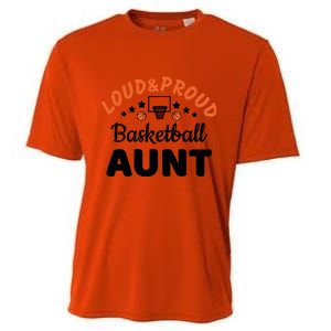 Loud & Proud Basketball Aunt Gift For Basketball Fan Sport Team Cooling Performance Crew T-Shirt