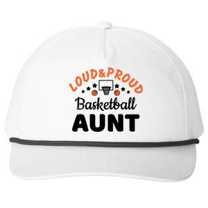 Loud & Proud Basketball Aunt Gift For Basketball Fan Sport Team Snapback Five-Panel Rope Hat