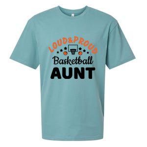 Loud & Proud Basketball Aunt Gift For Basketball Fan Sport Team Sueded Cloud Jersey T-Shirt