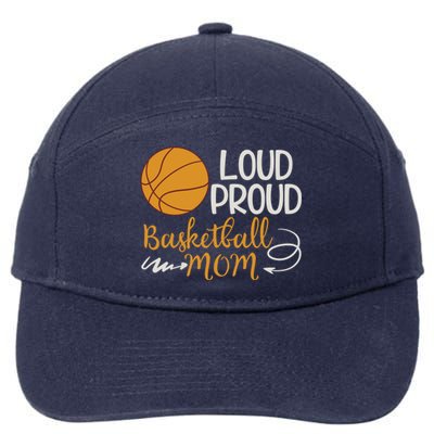 Loud Proud Basketball Mom Mommy Mother Tee Cool Gift 7-Panel Snapback Hat