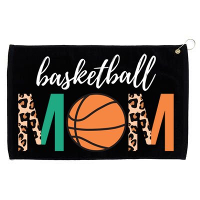 Leopard Print Basketball Mom Gift Grommeted Golf Towel