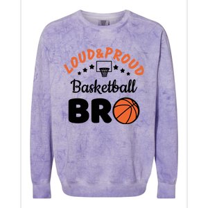 Loud & Proud Basketball Bro Gift For Basketball Fan Sport Team Colorblast Crewneck Sweatshirt