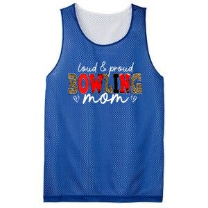 Loud Proud Bowling Mom Leopard Mama Mommy Mother's Day Funny Gift Mesh Reversible Basketball Jersey Tank