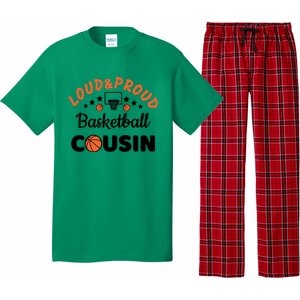 Loud & Proud Basketball Cousin Gift For Basketball Fan Sport Team Pajama Set