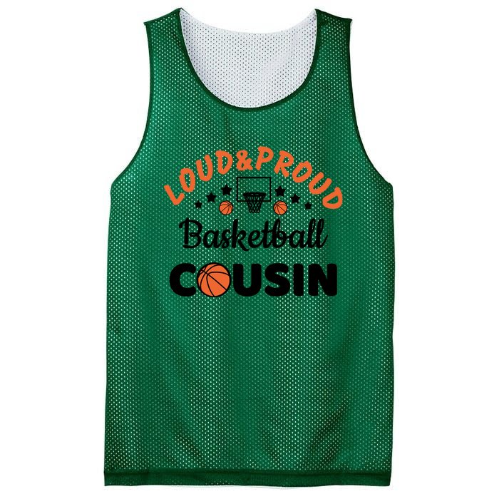 Loud & Proud Basketball Cousin Gift For Basketball Fan Sport Team Mesh Reversible Basketball Jersey Tank