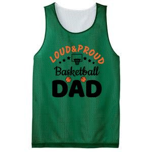 Loud & Proud Basketball Dad Gift For Basketball Fan Sport Team Mesh Reversible Basketball Jersey Tank