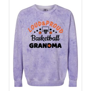 Loud & Proud Basketball Grandma Gift For Basketball Fan Sport Team Colorblast Crewneck Sweatshirt