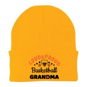 Loud & Proud Basketball Grandma Gift For Basketball Fan Sport Team Knit Cap Winter Beanie