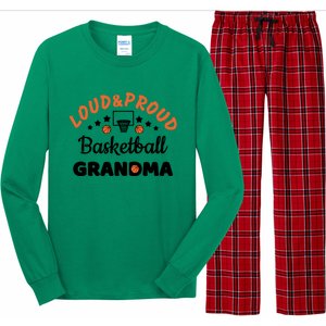 Loud & Proud Basketball Grandma Gift For Basketball Fan Sport Team Long Sleeve Pajama Set