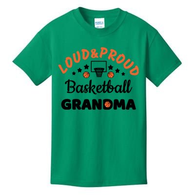 Loud & Proud Basketball Grandma Gift For Basketball Fan Sport Team Kids T-Shirt