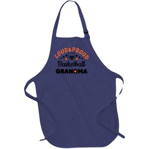 Loud & Proud Basketball Grandma Gift For Basketball Fan Sport Team Full-Length Apron With Pockets