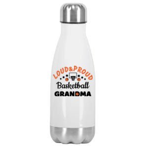 Loud & Proud Basketball Grandma Gift For Basketball Fan Sport Team Stainless Steel Insulated Water Bottle