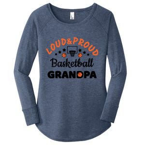 Loud & Proud Basketball Grandpa Gift For Basketball Fan Sport Team Women's Perfect Tri Tunic Long Sleeve Shirt