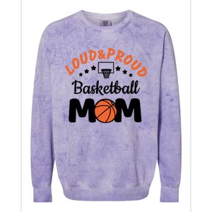 Loud & Proud Basketball Mom Gift For Basketball Fan Sport Team Colorblast Crewneck Sweatshirt