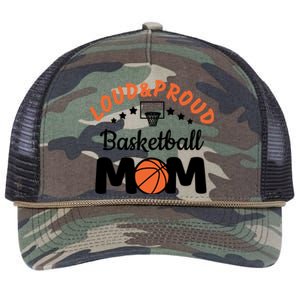 Loud & Proud Basketball Mom Gift For Basketball Fan Sport Team Retro Rope Trucker Hat Cap