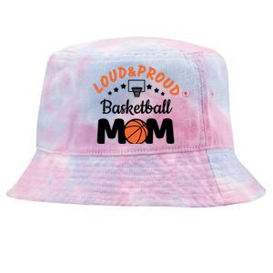 Loud & Proud Basketball Mom Gift For Basketball Fan Sport Team Tie-Dyed Bucket Hat