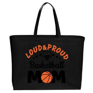 Loud & Proud Basketball Mom Gift For Basketball Fan Sport Team Cotton Canvas Jumbo Tote