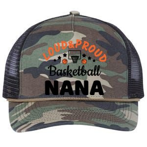 Loud & Proud Basketball Nana Gift For Basketball Fan Sport Team Retro Rope Trucker Hat Cap