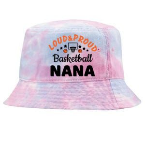 Loud & Proud Basketball Nana Gift For Basketball Fan Sport Team Tie-Dyed Bucket Hat